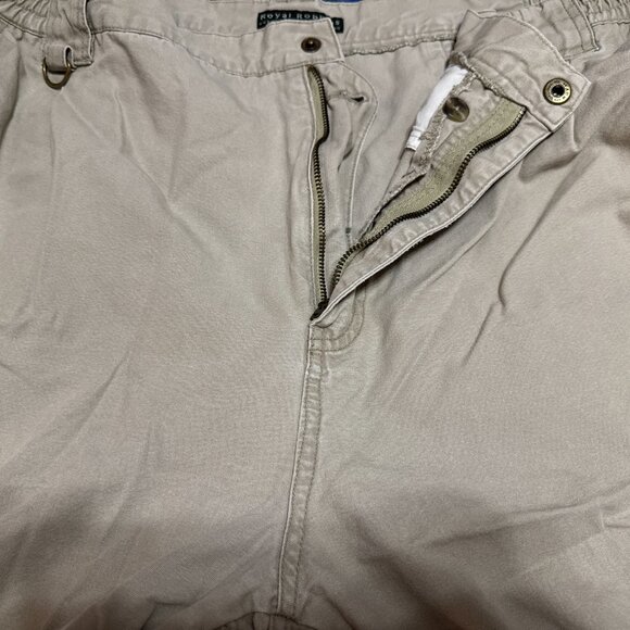 VTG Royal Robbins Mens 44x32 Cargo Pants Double Knee Utility Outdoor Khaki - Picture 5 of 8